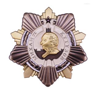 Broches A Ordem de Mikhail Kutuzov 1ª Classe Medalha Broche do Exército Russo Crachá Militar do Exército URSS Soviético 1942 Decoração de jóias de metal
