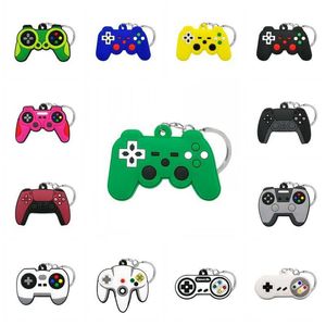 Keychains 20pcs PVC Chain Chain Creative Game Machine Key Rings Mini CARAÇÃO DE CARATURA GAMEPAD Joystick Key Holder Fit Men Carrinkets T220909