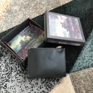 Portfele luksusowe designerskie kobiety prawdziwe skórzane biznesowe karty kredytowe mężczyźni mężczyźni Portfel zamek błyskawiczny z pudełkiem 12xh10xd3cm 3 kolory