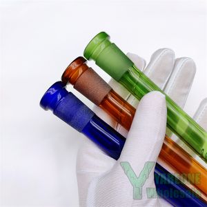 Colored Glass Downstem Diffuser 18mm 14mm Smoking Bong Accessories Down Stem Slider Adapter Custom for Beaker Straight Tube Water Pipes YAREONE Wholesale