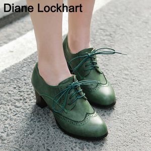 HBP Trade обувь осенние женщины Oxford Lace Up обувь винтажные круглые носки ботинки лодыжки