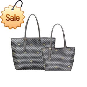 Designerväska 2024 Ny Faur Leather Womens Bag Letter One Axel Shopping Tote Hand Factory Direct Sale