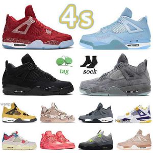 2023 4s 4 New Fire Red Oreo Diseñador de zapatos de baloncesto para hombre para mujer Offs Whites Sail Beige Canvas Suede Gs Grey Black Cats Lake Blue GrassJORDON JORDAB