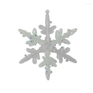 Decorações de Natal Glitter Snowflake Ornamentos de acrílico para artesanato de árvores