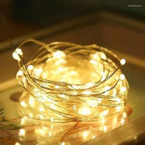 Strings 5/10M LED String Light Filo di rame Fata Natale Ghirlanda all'aperto Decorazione natalizia per la casa della festa nuziale