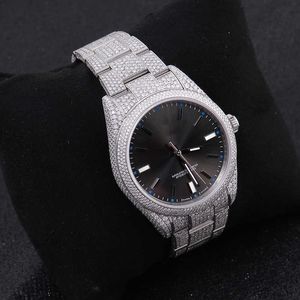 Wristwatches bling manufacturers custom band men synthetic luxury vvs set VVS1 diamond watch