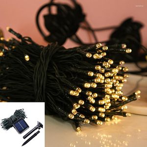 Strings Solar LED String Lights 300LED 8 lägen Lampvattentät för trädgårdsdekor bröllopsfest julen utomhus utomhus