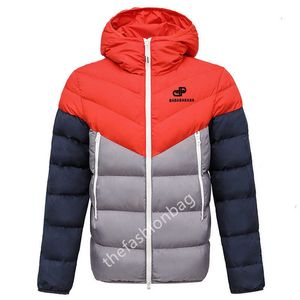 Dunjacka Vinterkappor Herr Kvinnor Tjock kappa Huva Patchwork Parka Street Sport Vindjacka Varm toppkvalitet Ytterkläder Designer bomullskläder Unisex L-4XL