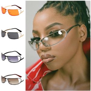 Okulary przeciwsłoneczne steampunk unisex puste okulary słoneczne owalne arzodowe retro anty-UV okulary stopowe okulary okulary ramy