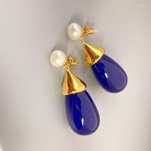 Dangle Earrings LONDANY European And American Atmosphere Exaggerated Wind Trend Female Eggplant Niche Design