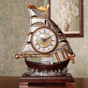 Table Clocks CREATIVE LUXURY CLOCK SILENT EUROPEAN ART LIVING ROOM VINTAGE DESKTOP DESK OFFICE RELOJ MESA HOME DECOR A60ZZ