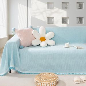 Stol täcker multifunktionell soffa täckduk Kasta filtar för utomhuspicknickmatta bomullslinne modern soffa