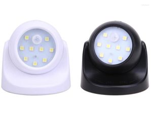 Nattljus PIR Motion Sensor LED -ljus Aktiverad tr￥dl￶s v￤gglampan Nattljuslampa f￶r hem utomhus hall takbelysning