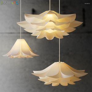 Pendant Lamps Chinese Style Creative Minimalist Lily Lights Flower Hang Lamp For Living Room Bedroom Office Study Home Lighting Decor