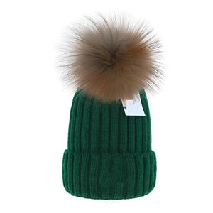 Beanies Tasarımcı Şapka Kış Moda Sleuchy Beanie Şapkalar Kadınlar İçin Mektup Fasulye Kapağı tıknaz örgü Sıcak Sahte Kürk Kapakları Unisex Kalın Bonnet 11 Renk