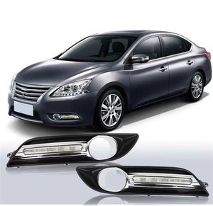 Daytime Running Lights Fog Lamp For Nissan Sentra Sylphy LED DRL Daynight Light Front Lighting Accessories