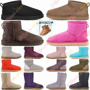 LM Austrália Designer feminino Botas de neve clássico triplo preto castanho roxo rosa marinho cinza tornozelo curto bota curta meninas meninas wgg wggs booti 76f1#