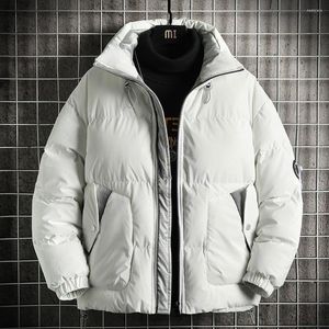 Men's Down Korean Fashion Puffer Jacket Men Stand Collar Thick Cotton Padded Streewear Warm Coat Winter Clothes Plus Size 9XL