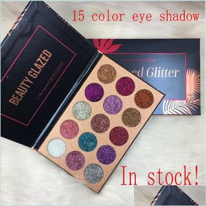 Eye Shadow Makeup Beauty Glitter Glitter Sheshadow Palette Trans Shimmer 15 Cores Eye Shadow NOVA marca Face Cosmetics Drop Drop HE DHSWK