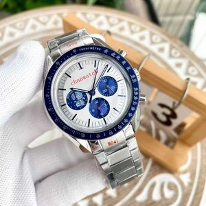 High 42mm Men VK Quartz Assista Cron￳grafo multifuncional casual de luxo 316L Wristwatch