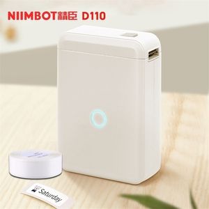 Printers Niimbot D110 Mini Portable Thermal Label Hangul Wireless Bluetooth Sticker Pocket Home Use Storing Organizing 221103