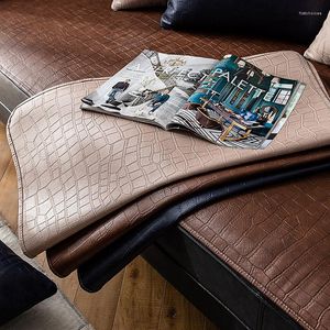 Coprisedie Fodera per cuscino per divano in pelle modello coccodrillo Impermeabile Personalizza Fodera per 2/3/4 posti Decorazione antiscivolo