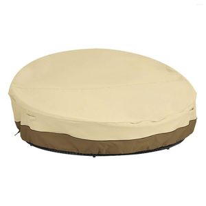 Крышка стулья круглая кушетка 90 -дюймовая 210d тяжелая оксфордская ткань дневной диван диван водонепроницаемый