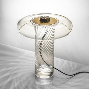 テーブルランプESTクリアガラスモダンランプライトリーディングLED北欧の最新デザイン