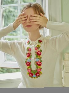 Женские свитера Lynette's Chinoiserie осень весна оригинальный дизайн женщин Mori Girl