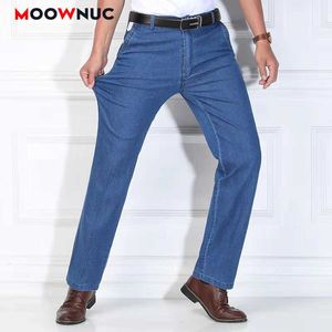 Men's Jeans Summer Fashion Jean For Men Denim Casual Trousers Male 2022 Pant Sweatpant Plus Size Washed Full-Length Spring Elastic MOOWNUC T221102