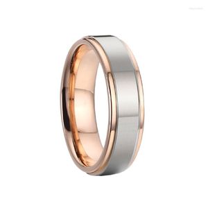 Wedding Rings Romantic Matte Finished Forever Love Rose Gold Color Bands Engagement Stainless Steel Ring For Women And Men Jewel