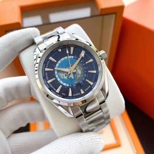 Mens Business 42mm Automatic Mechanical Watch 316l Stainless Steel Watch Super Luminous World Map Wristwatch NGYC