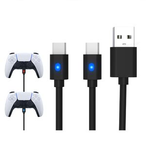 Gamepad 3m 2 in 1 Type C Charging Cable For PS5 / Switch / Xbox Series X S Game Controller Smart Phone Power supply Charger Cord with Light FEDEX DHL UPS FREE SHIP