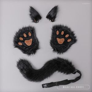Forniture per feste gatto costume set di costumi set da orso da orso da lupo kit guanti da zampa per accessori anime clip per capelli per capelli neko fantasy