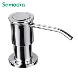 Liquid Soap Dispenser Samodra s With 500ml Bottle Stainless Steel Pump For Kitchen Sink Built In ChromeNickel 221103