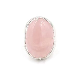 Piedra de gema natural anillo de dedo ovalado mujeres reiki reiki chakra punto de curación anillo de cuarzo rosa onyx lapislázuli joyería unakita bt003