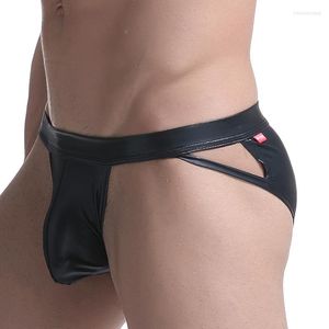 Mutande Intimo da uomo in pelle Slip Uomo erotico Custodia per pene Bikini Sissy Mutandine Lingerie gay