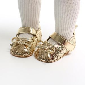 First Walkers Born Baby Girl Shoes Paillettes Cinturino con fibbia Suola morbida Kids Party Princess Prewalker 0-18M