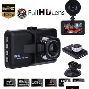 DVR samochodu 3 0 Pojazd 1080p DVR Ducha deska rozdzielcza kamera wideo rejestrator Dash Cam GSensor GPS Drop dostawa 2022 MOBLILE MOTOCYKLE ELEKTRY DHKAD