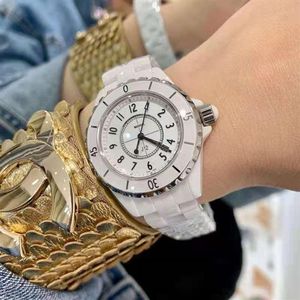 Zegarek na rękę damską zegarek dla mężczyzn mody ceramiczny automatyczny kwarc luksusowy relojes para hombre para prezent Mujer217j