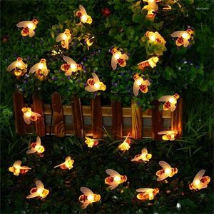 Strings Holiday Cute Honey Bee String Fairy Lights Ghirlanda Decorazioni per l'albero di Natale per la casa Outdoor Garden Light Wedding Party Decor