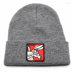 Basker broderi casual beanies för män kvinnor mode stickad vinter hatt hip-hop skallies droppe mössa mössa