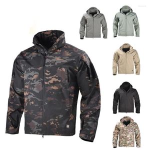Hunting Jackets Outdoor Sports Jungle Woodland BDU Shooting Coat Tactical Combat Clothing Camouflage Hoody Softshell Jacket