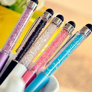 Crystal Ballpoint Pens Universal Stylus Pen Capacitive Screen Touch Pencil For Smartphone Tablet PC