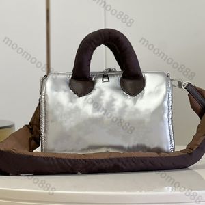 10A L Bag Top Tier Женская маленькая скорость Speepy Back 25 см настоящая холст -ручка для кошелька шаблон коричневый пакет Shouler Bag