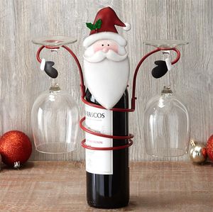 Julstemvaror Racks Metal Wine Bottle Holder Table Christmas Decorations Champagne Glass Cup Stand