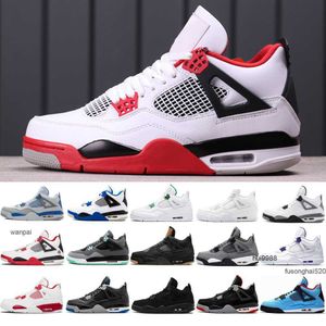 2023 Bred Basketballschuhe Herren 4s 4 Weiß Oreo Pure Money Black Cat Tattoo Metallic Lila Rot SportschuheJORDON JORDAB