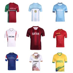 2023 Fans live tifo Top Calcio Calcio Uomo Manica corta Bandiera del paese Fan stampati Cheer Tshirt Maglia oversize traspirante T-shirt