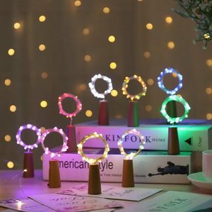 LED-Ketten, Weinflaschenverschluss, Kupfer, Feenstreifen, Draht, Outdoor-Party-Dekoration, Neuheit, Nachtlampe, DIY-Korken-Lichterkette, 1 m, 10 LED-Batterie im Lieferumfang enthalten