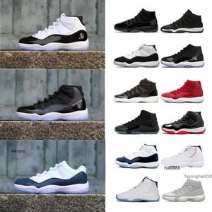 2023 Concord 11S Basketball Shoes 11 Zapatos 25 -й годовщины мужские кроссовки разворачиваются платиновые таблицы.